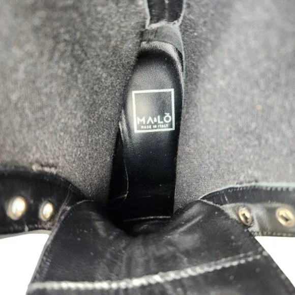 Malo women's black patent Leather Platform boots Size 39 EU - Picture 7 of 9